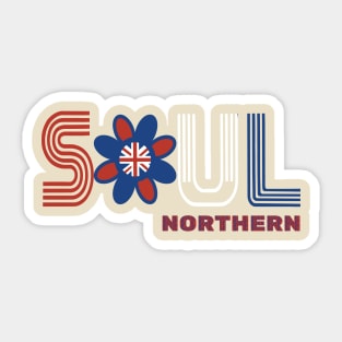 Northern Soul in red white and blue Sticker